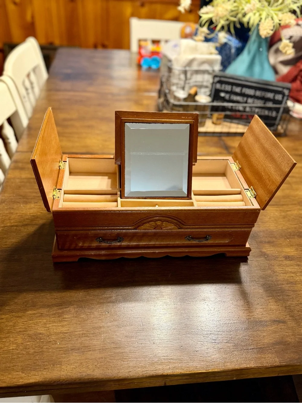 Wooden Jewelry Box Organizer
